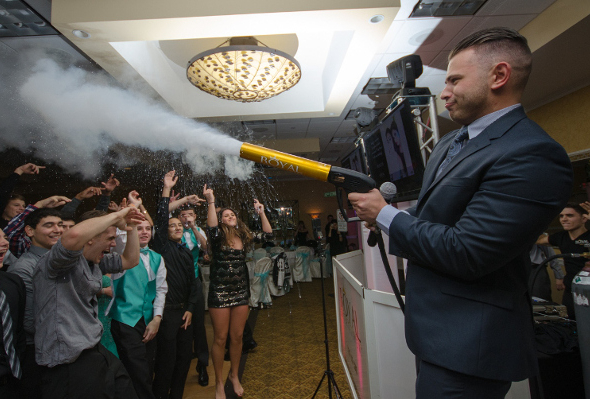 sweet 16 dj packages - co2 cannon