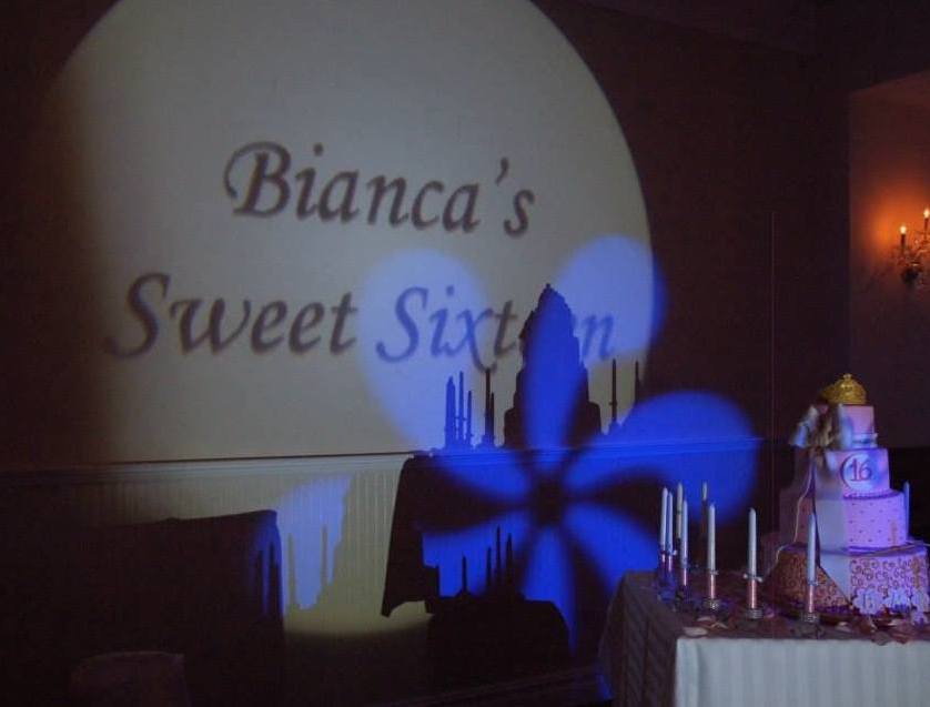 sweet 16 dj packages - gobo lighting